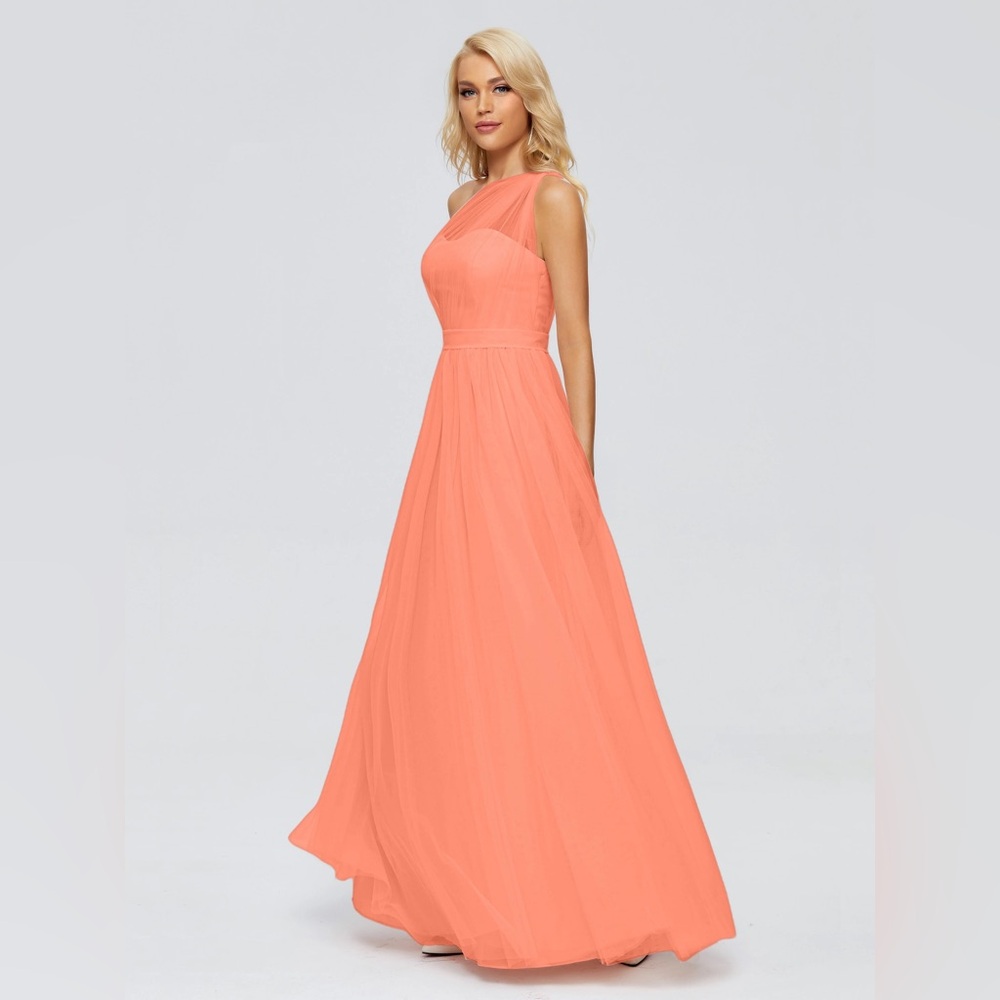 SORELLA VITA One-Shoulder Coral Gown
